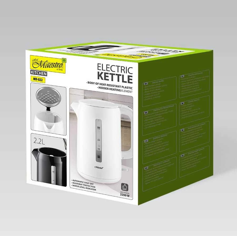 Maestro MR-022 electric virdulys 2.2 L 2200 W (MR-022-Baltas) Baltas