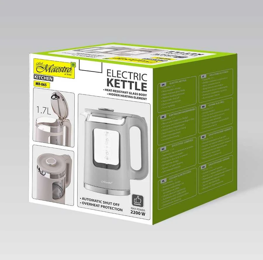 Maestro MR-065 electric virdulys 1.7 L 2200 W (MR-065-BEIGE) rusvai gelsvas