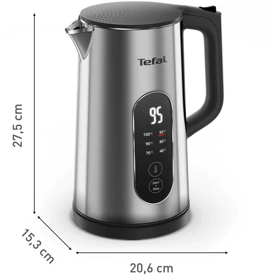 TEFAL Selection KI871DE0 | Virdulys | Electric | 1500 W | 1.7 L | Plastic | 360° rotational base | Nerūdijantis plienas
