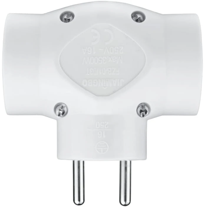 Elektros lizdo šakotuvas - DPM P901W 3 lizdų su įžeminimu, 250 V, 16 A, 3 500 W, Baltas