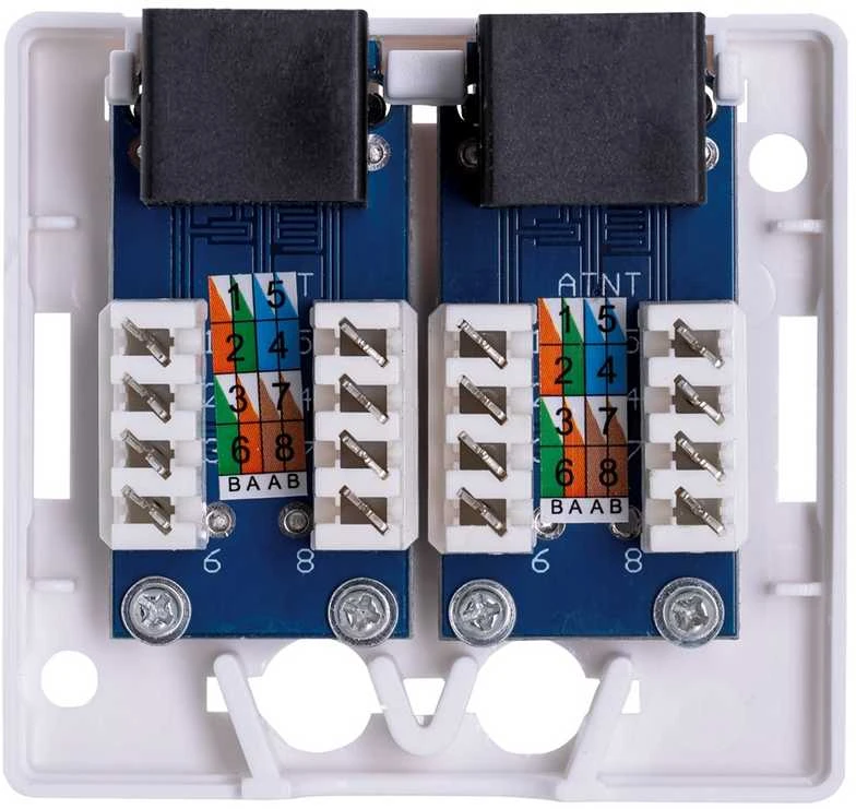 LANBERG OU6-0002-W UTP Data Box 2 prievadų RJ45 neekranuotas kat. 6