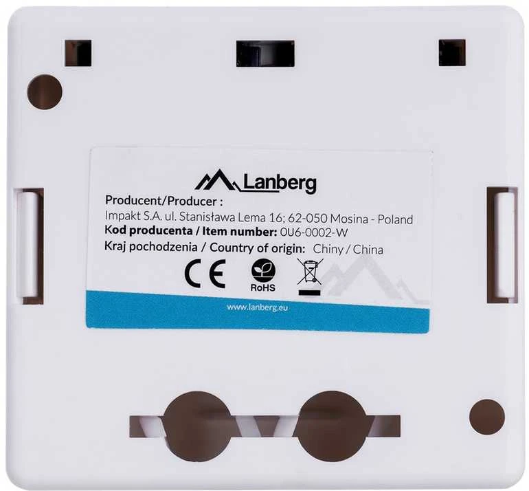 LANBERG OU6-0002-W UTP Data Box 2 prievadų RJ45 neekranuotas kat. 6
