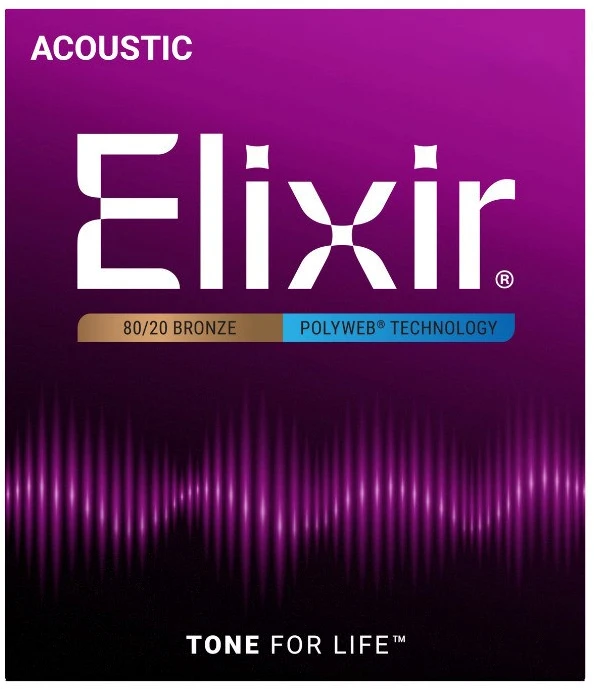 Elixir Strings Eliksyras Strings Eliksyras 11100 Medium (13-56) PW - akustinės gitaros stygos