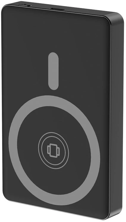 Gembird PB10-WPC15M-LCD-01 magnetinė belaidė išorinė baterija su LCD ekranu, 15W, 10000 mAh, juodas