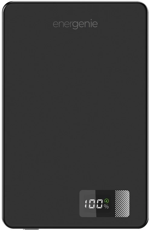 Gembird PB10-WPC15M-LCD-01 magnetinė belaidė išorinė baterija su LCD ekranu, 15W, 10000 mAh, juodas
