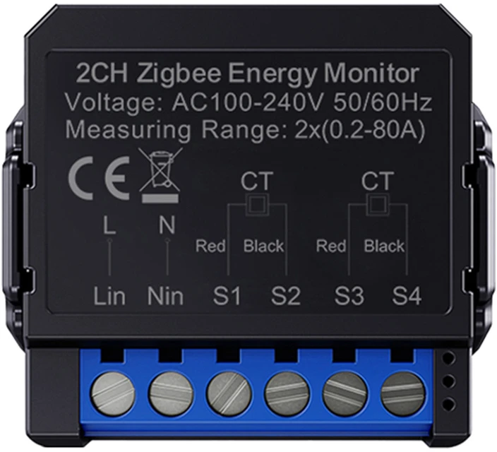 Avatto ZigBee išmanusis dvikryptis energijos skaitiklis ZWPM16-2