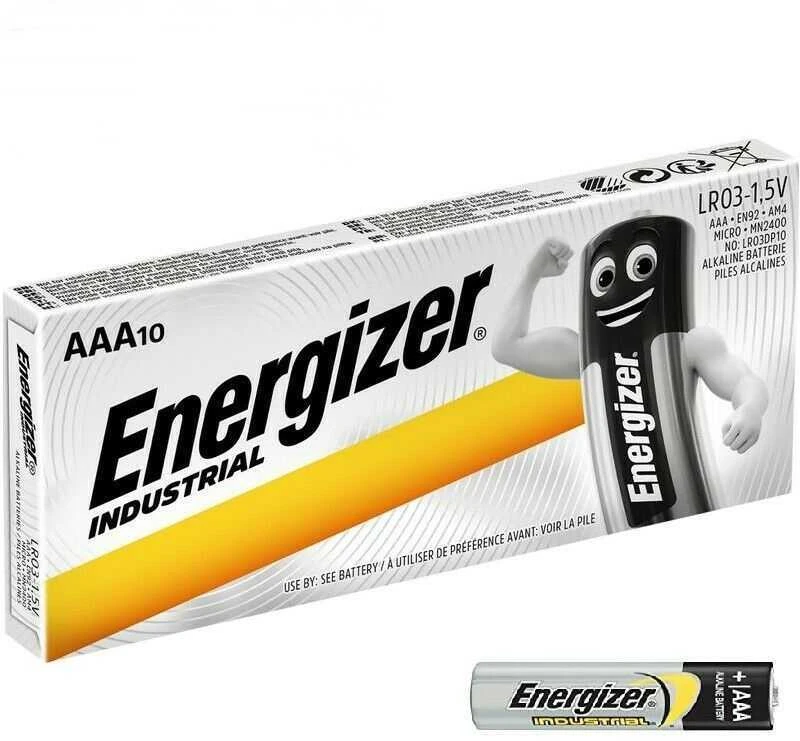 Energizer Industrial LR03 AAA Alkaline Elementai 10 Vnt