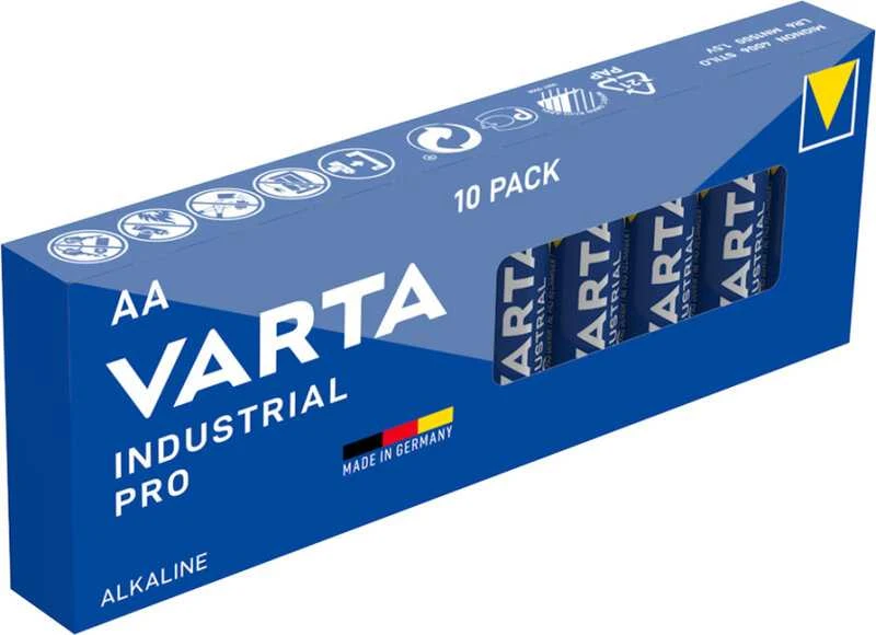Varta Industrial Pro AA baterijos 10 vnt. dėžutė
