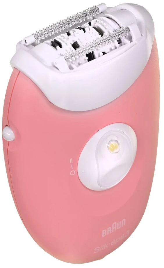 BRAUN Silk-épil 3 SES 3-176 Epilator, Baltas and Rožinė