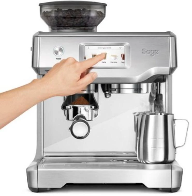 Kavos aparatas Espresso aparatas - Sage Barista Touch SES880BSS4EEU1, Integruotas Malūnas, Jutiklinis Ekranas, Plienas