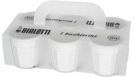 Kavos Puodelių Rinkinys - Bialetti Bicchierini 6x 60 Ml Balti