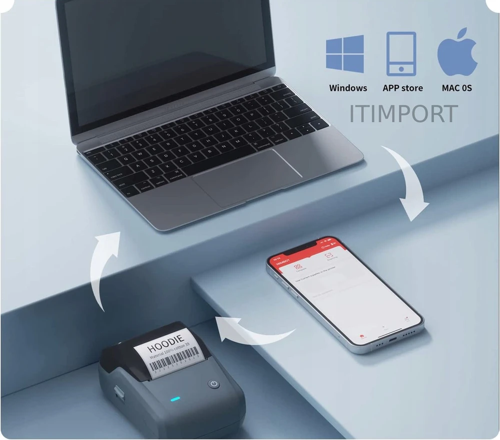 Label Spausdintuvas NIIMBOT B1 Pro Navy Mėlyna