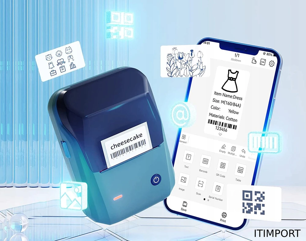 Label Spausdintuvas NIIMBOT B1 Pro Navy Mėlyna