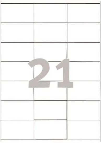Lipnios etiketės Avery Zweckform, A4, 70x41mm, 21 etiketė lape, 100 lapų, baltos spalvos