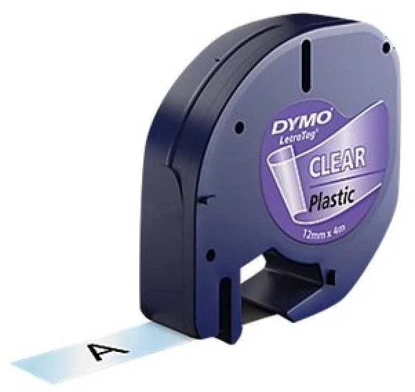 Dymo Label 12267 Skaidri/Juoda 12mm (S0721530), juostelė