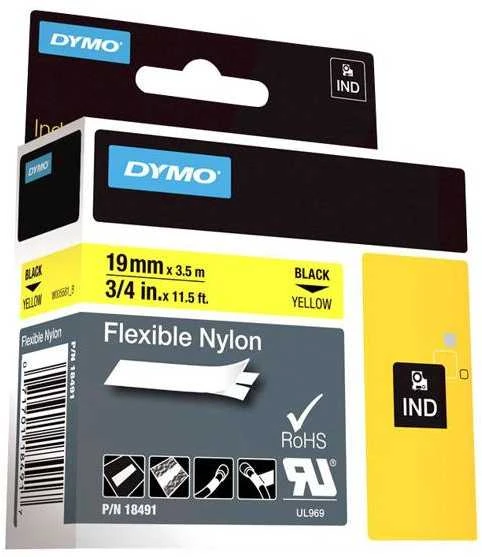 Dymo Schriftband (18491) Juodas Geltona (S0718090)