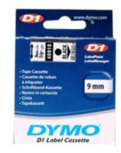 Juostelė DYMO D1 9mm x 7m, juoda ant permatomo / S0720670 40910