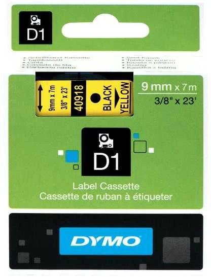 Juostelė DYMO D1 9mm x 7m, juoda ant geltono / S0720730 40918