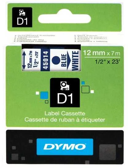 Juostelė DYMO D1 12mm x 7m, vinilinė, mėlyna ant balto / S0720540 45014
