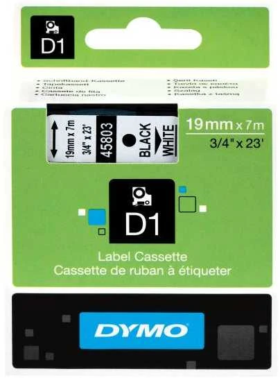 Juostelė DYMO D1 19mm x 7m, juoda ant balto / S0720830 45803
