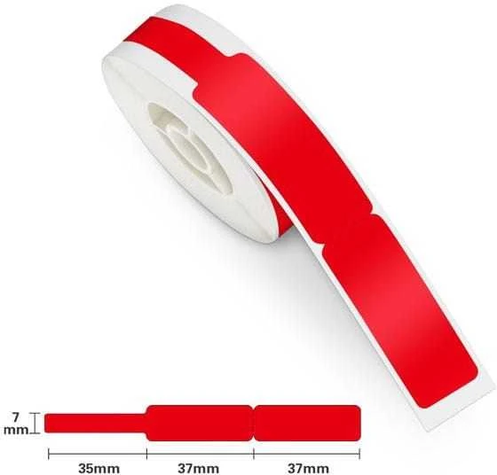 Niimbot Thermal Lipdukai 12.5x74+35, 65 vnt, (raudona)