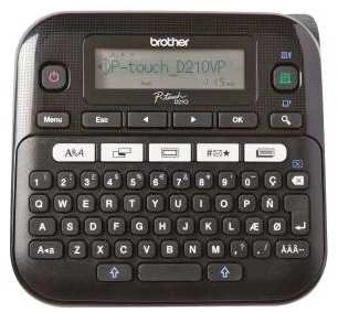Etiketės spausdintuvas - Brother P-touch D210VP Terminis perdavimas, QWERTZ klaviatūra, 12mm