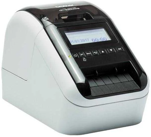 Etiketės spausdintuvas - Brother QL-820NWBc Professional Label Spausdintuvas, 110 labels/min, Juodas/Raudona