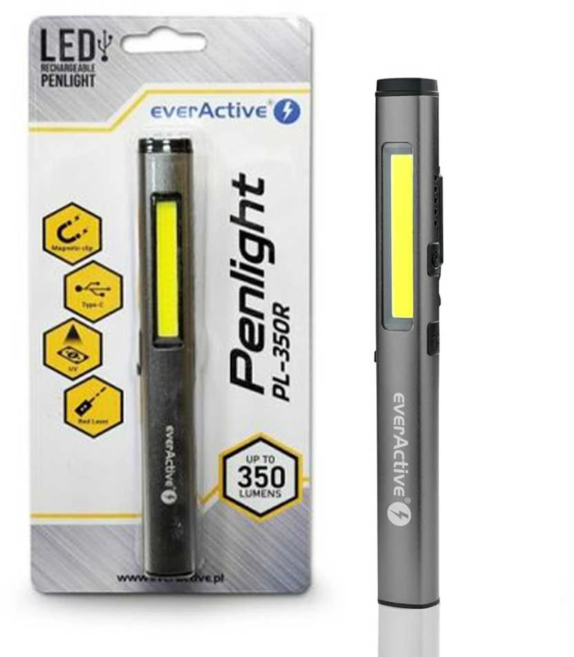 Apšvietimo Lempa - everActive PL-350R 350lm 3.7V IP54 Aliuminis