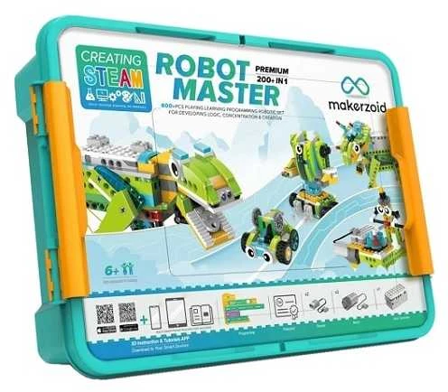 Makerzoid Robomaster Premium Pack - blokelių rinkinys + 10 pamokų scenarijų