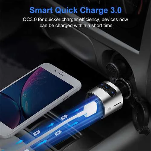Extra Digital FM moduliatorius automobiliui BC41 (USB 2.0, USB 3.0, QC, laisvų rankų įranga)