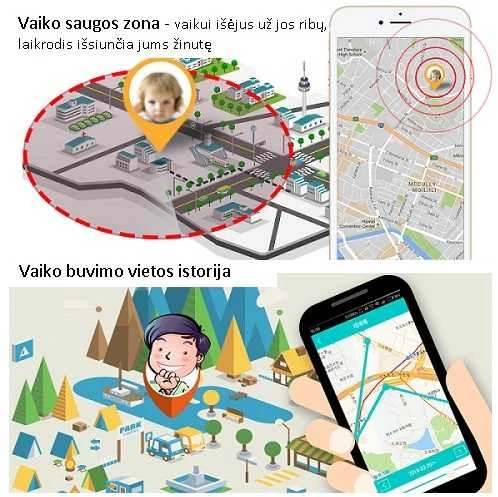 Išmanusis laikrodis Extra Digital Hismart Išmanusis GPS laikrodis vaikams, Q112A