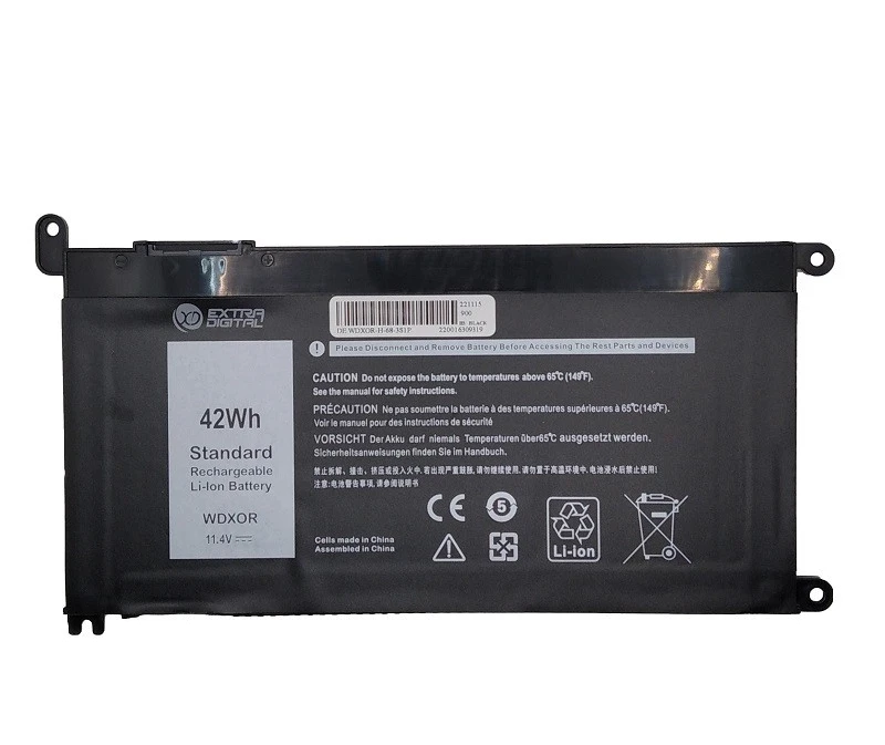 Nešiojamo kompiuterio baterija DELL WDX0R, 3400mah, Extra Digital Advanced