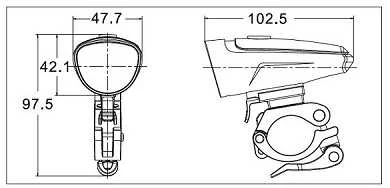 Extra Digital Priekinis dviračio žibintas 30lux, LED, 3xAAA, IPX5