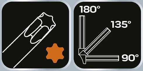 Extra Digital TORX raktų rinkinys: T9, T10, T15, T20, T25, T27, T30, T40