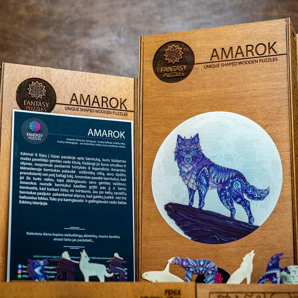 Fantasy Puzzles Amarok Dėlionė Iš Medžio XL Dydis (600 detalių)