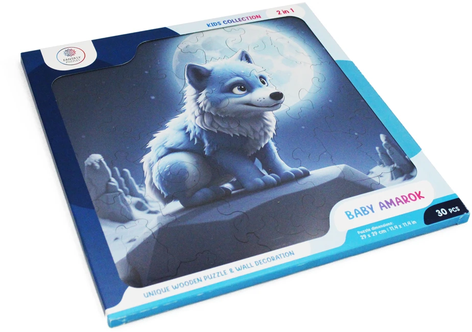 Fantasy Puzzles Baby Amarok Dėlionė Iš Medžio (30 detalių)
