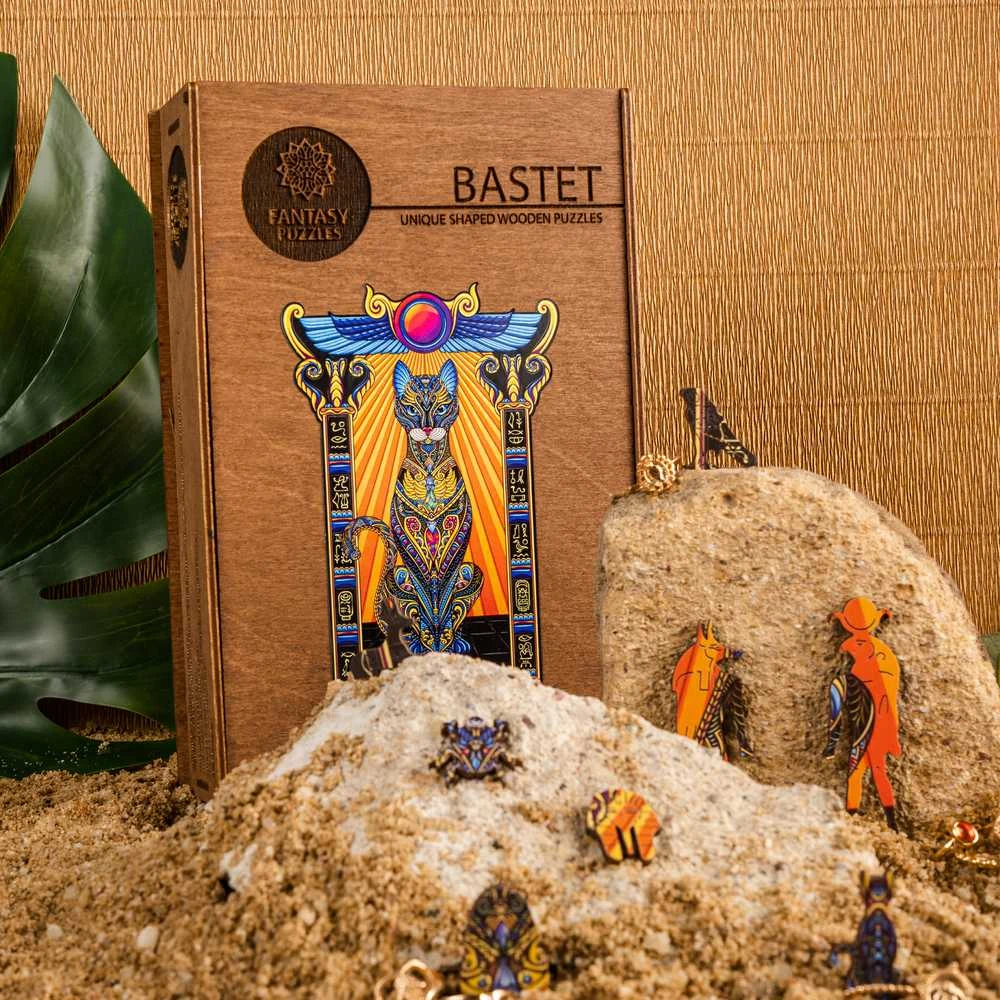 Fantasy Puzzles Bastet Dėlionė Iš Medžio XL Dydis (600 Detalių)