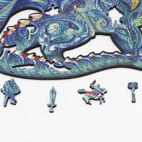 Fantasy Puzzles Dragon Dėlionė Iš Medžio XL Dydis (870 detalių)