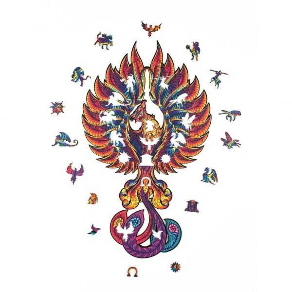 Fantasy Puzzles Fenix Dėlionė Iš Medžio XL Dydis (600 detalių)