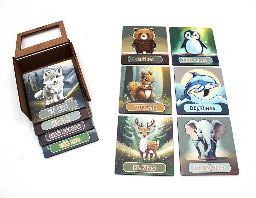 Fantasy Puzzles Lavinamoji Dėlionė Iš Medžio (Gyvūnų kolekcija nr. 2) (LT)