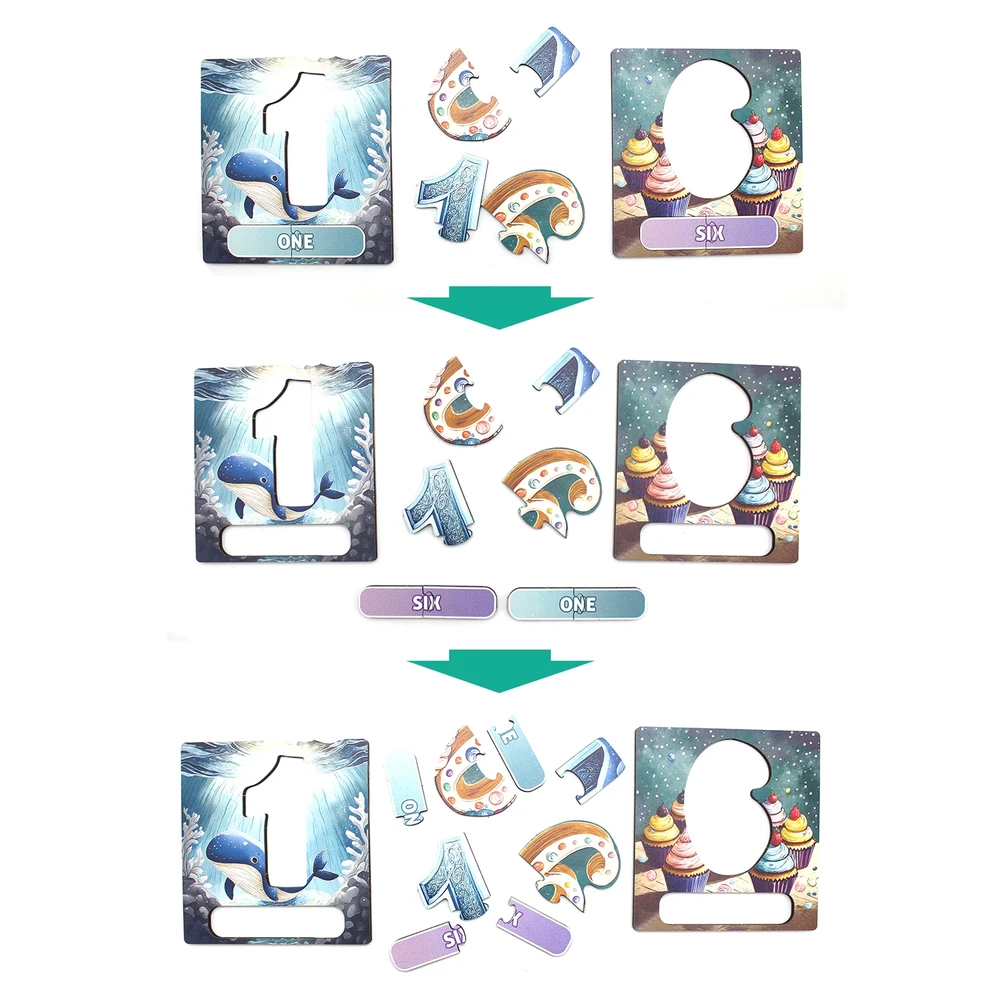 Fantasy Puzzles Lavinamoji Dėlionė Iš Medžio (Skaičių kolekcija nr. 1) (EN)