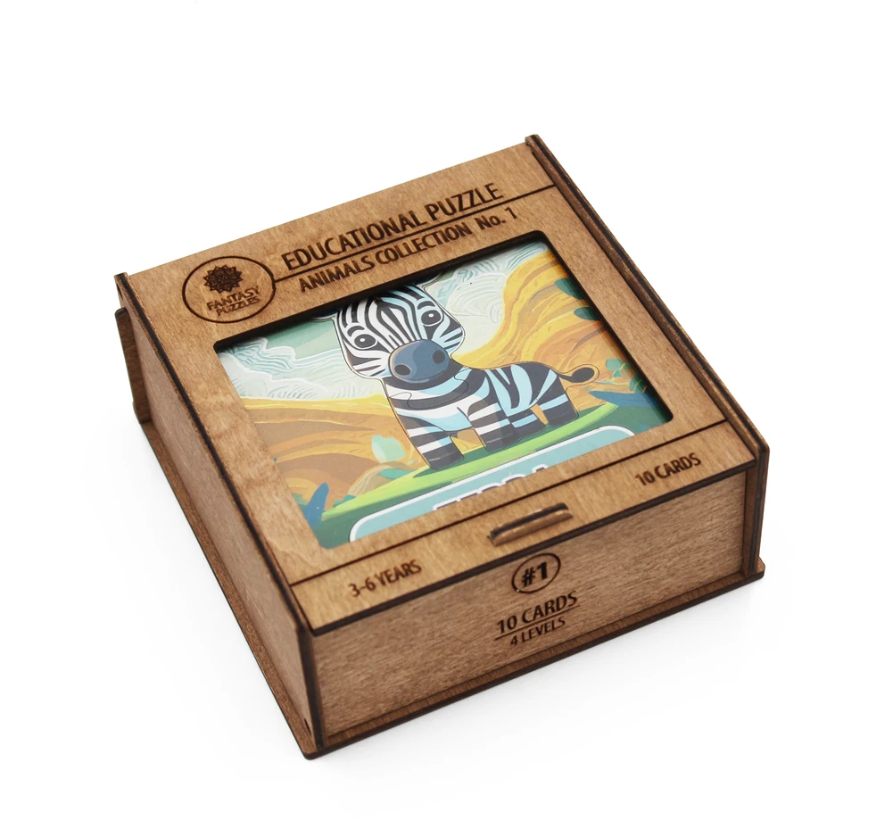 Fantasy Puzzles Lavinamoji Dėlionė Iš Medžio (Gyvūnų kolekcija nr. 1) (EN)