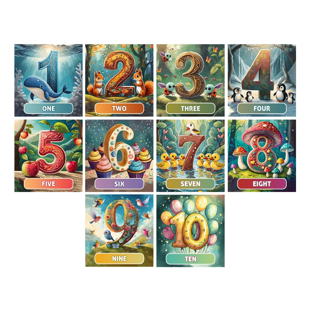 Fantasy Puzzles Lavinamoji Dėlionė Iš Medžio (Skaičių kolekcija nr. 1) (EN)
