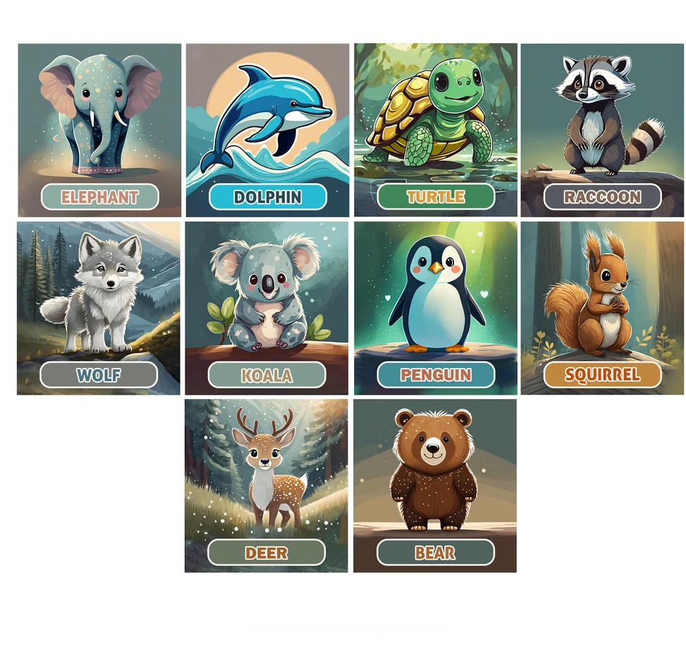Fantasy Puzzles Lavinamoji Dėlionė Iš Medžio (Gyvūnų kolekcija nr. 2) (EN)