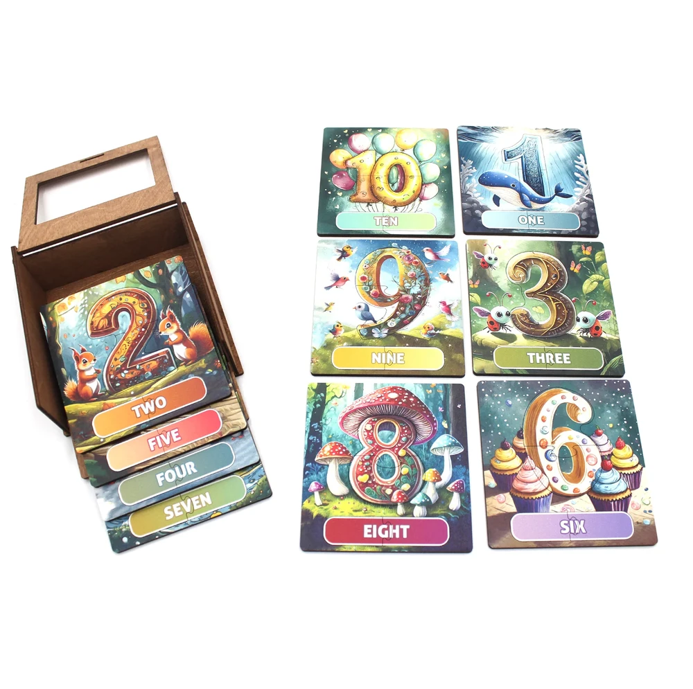 Fantasy Puzzles Lavinamoji Dėlionė Iš Medžio (Skaičių kolekcija nr. 1) (EN)