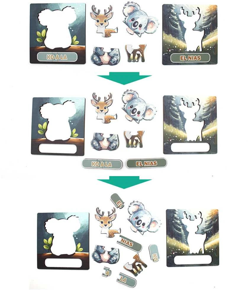 Fantasy Puzzles Lavinamoji Dėlionė Iš Medžio (Gyvūnų kolekcija nr. 2) (LT)