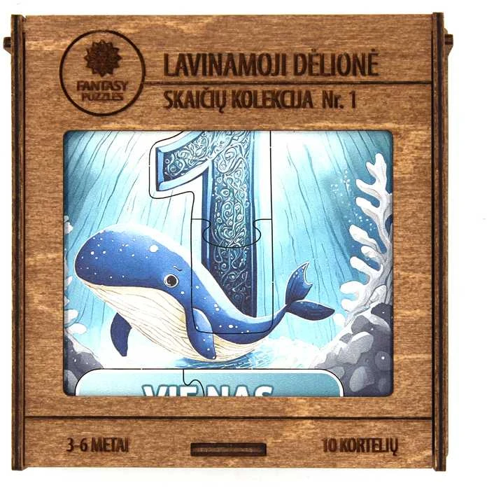 Fantasy Puzzlesn Lavinamoji Dėlionė Iš Medžio (Skaičių kolekcija nr. 1) (LT)