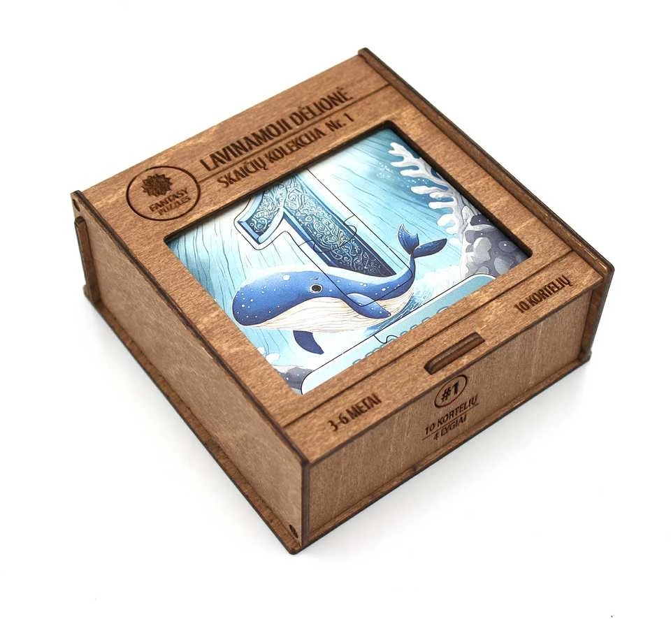 Fantasy Puzzlesn Lavinamoji Dėlionė Iš Medžio (Skaičių kolekcija nr. 1) (LT)