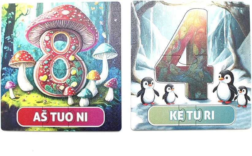 Fantasy Puzzlesn Lavinamoji Dėlionė Iš Medžio (Skaičių kolekcija nr. 1) (LT)