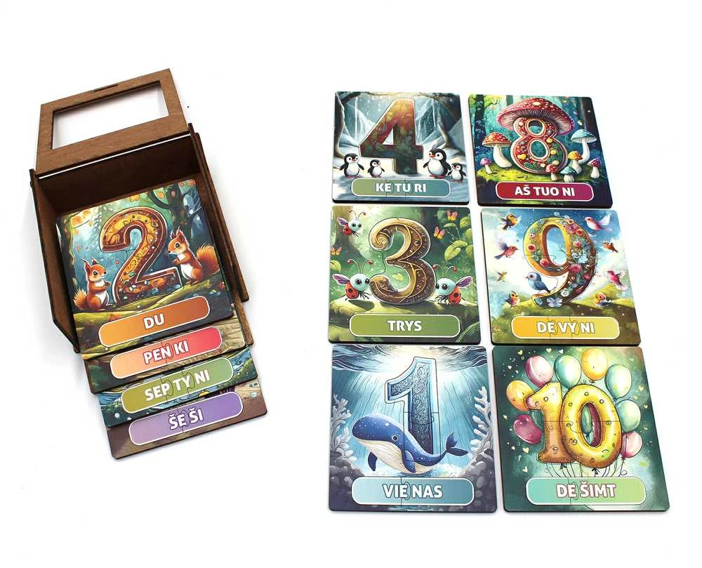 Fantasy Puzzlesn Lavinamoji Dėlionė Iš Medžio (Skaičių kolekcija nr. 1) (LT)